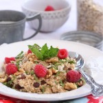 Millet & Raisin Breakfast w/ Raspberries & Fresh Mint