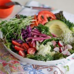 super salad w/ dressing & fork