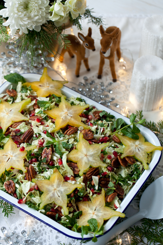 festive holiday salad pommegranate candied pecans starfruit (2 of 3)