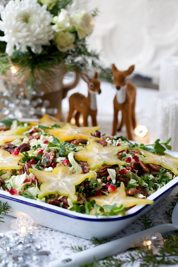 festive holiday salad pommegranate candied pecans starfruit (3 of 3)