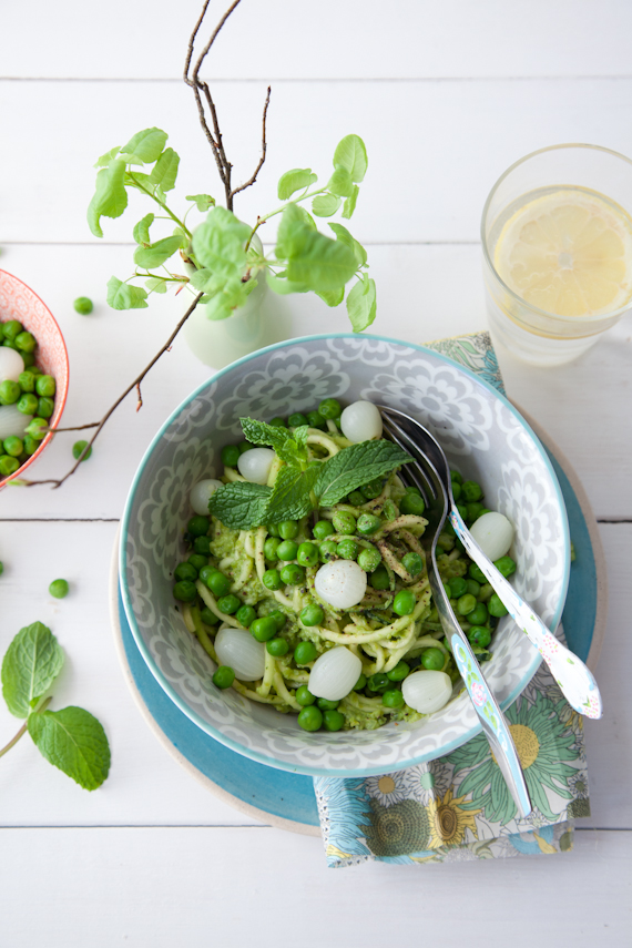 Sweet Pea & Pearl Onion Pesto Smothered Zucchini Noodles 2 (1 of 1)